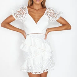 Sandra Mini Dress -White-FINAL SALE