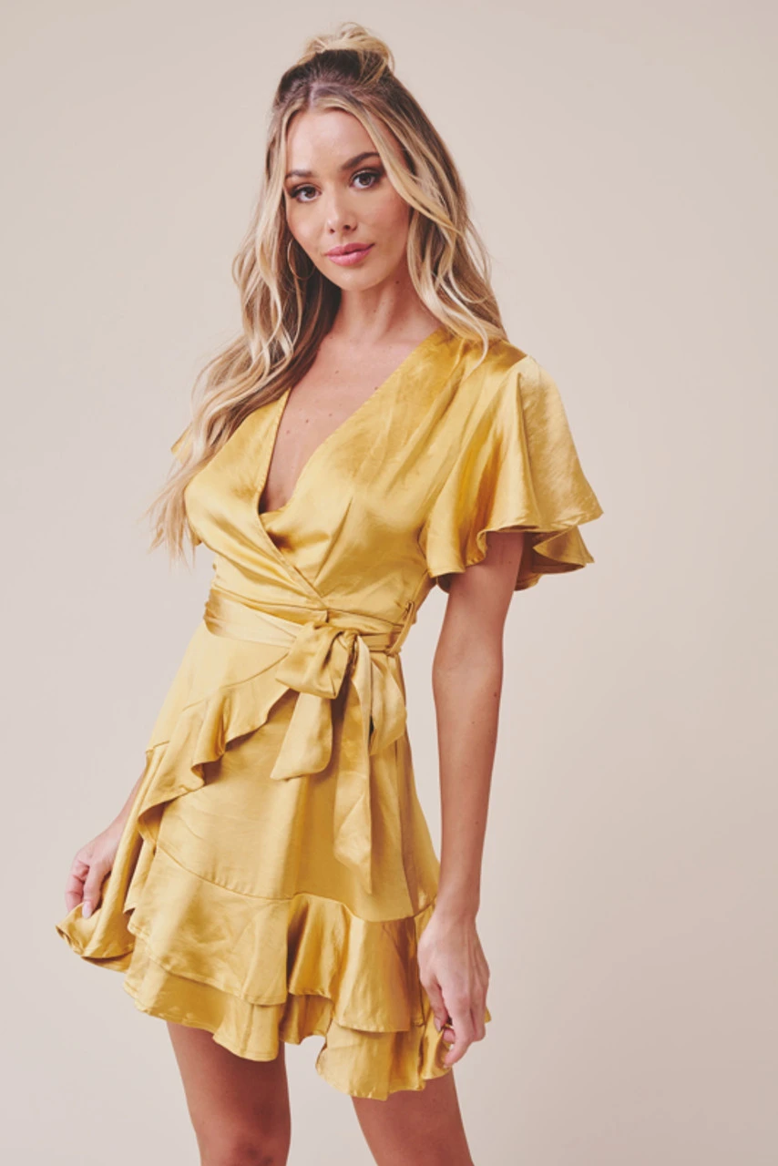 Felicity Mini Dress - Mustard