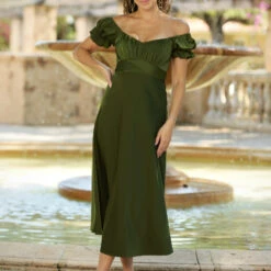 Maldives Midi Dress - Olive