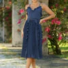 Maia Midi Dress- Steel Blue - FINAL SALE