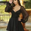 Vera Two Way Mini Dress - Black