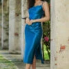 Lorena Midi Dress - French Navy-FINAL SALE