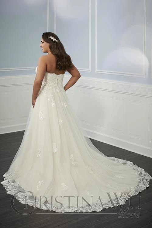 Christina Wu 29337 Strapless Sweetheart Neck Plus Size Wedding Dress - Image 2