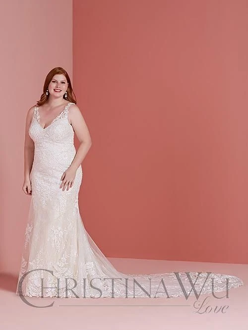 Christina Wu 29361 Scoop Back Plus Size Wedding Dress