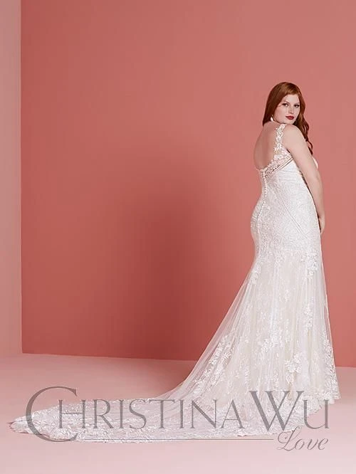 Christina Wu 29361 Scoop Back Plus Size Wedding Dress - Image 3