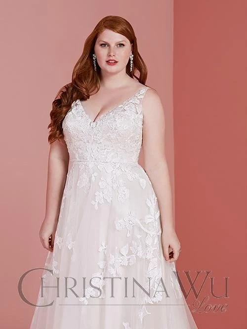 Christina Wu 29366 Beaded Waist Plus Size Bridal Dress - Image 3