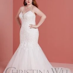 Christina Wu 29367 Cross Back Plus Size Bridal Dress