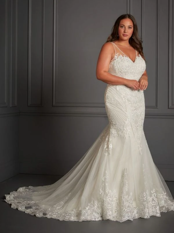 Christina Wu 29375 Cutout Back Plus Size Wedding Dress