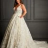Christina Wu 29377 Plunging Neckline Plus Size Wedding Dress