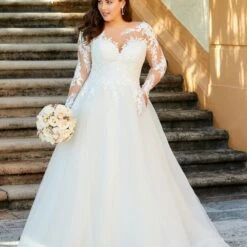Christina Wu 29388 Illusion Neckline Plus Size Bridal Dress