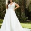 Christina Wu 29397 Lace Bodice Button Back Plus Size Wedding Dress