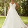 Christina Wu 29401 Sheer Back V-Neck Plus Size Bridal Dress