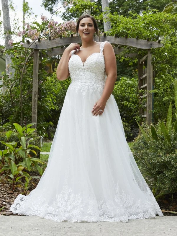 Christina Wu 29403 Scoop Back Sweetheart Neck Plus Size Bridal Dress