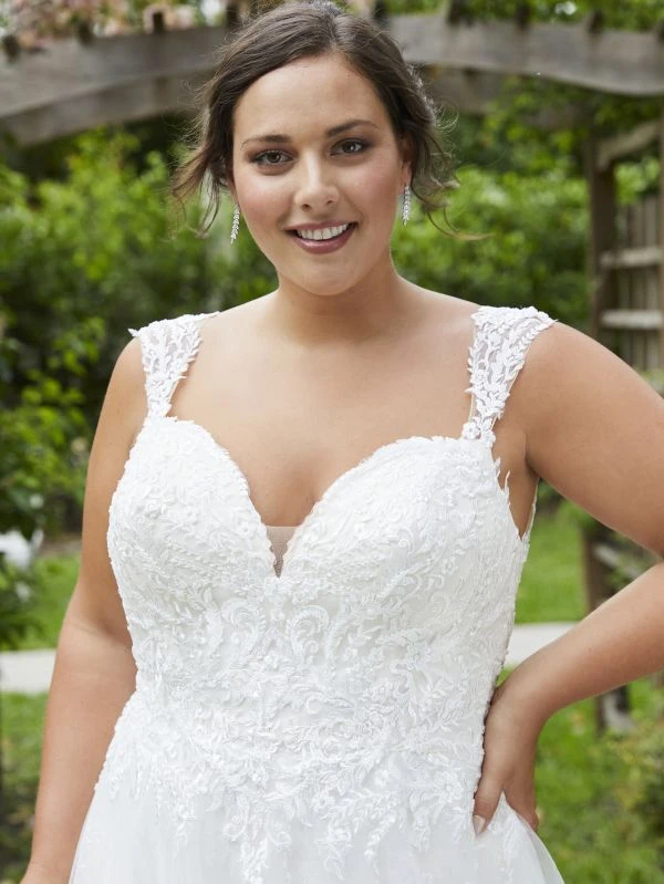 Christina Wu 29403 Scoop Back Sweetheart Neck Plus Size Bridal Dress - Image 2