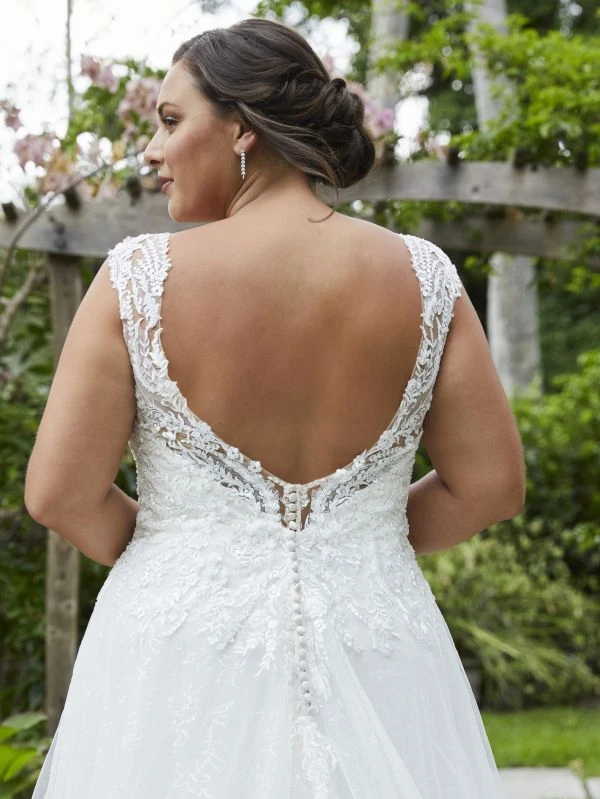 Christina Wu 29403 Scoop Back Sweetheart Neck Plus Size Bridal Dress - Image 4