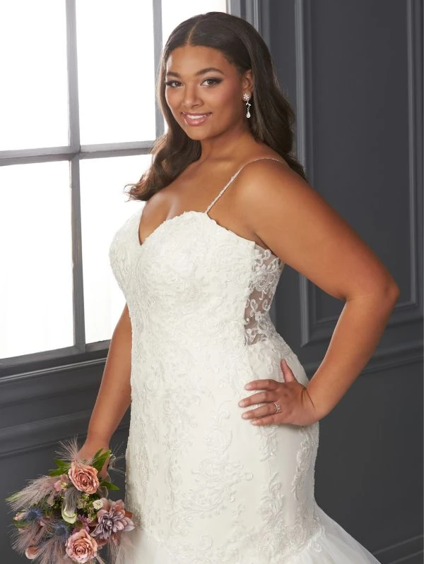 Christina Wu 29412 Illusion Back Trumpet-Style Plus Size Wedding Dress - Image 2