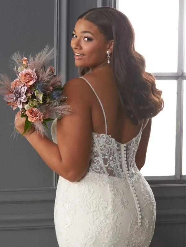 Christina Wu 29412 Illusion Back Trumpet-Style Plus Size Wedding Dress - Image 4
