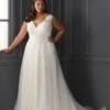 Christina Wu 29418 Detachable Sleeves V-Neck Plus Size Bridal Dress