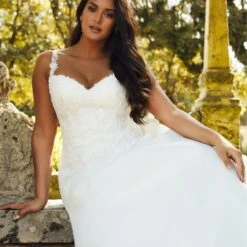 Christina Wu 29442 Button Back Sweetheart Neck Plus Size Wedding Dress