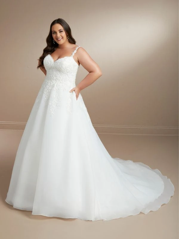 Christina Wu 29442 Button Back Sweetheart Neck Plus Size Wedding Dress - Image 2