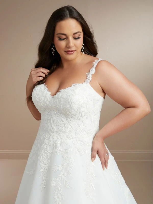 Christina Wu 29442 Button Back Sweetheart Neck Plus Size Wedding Dress - Image 3