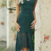 Giselle Dress - Emerald Green