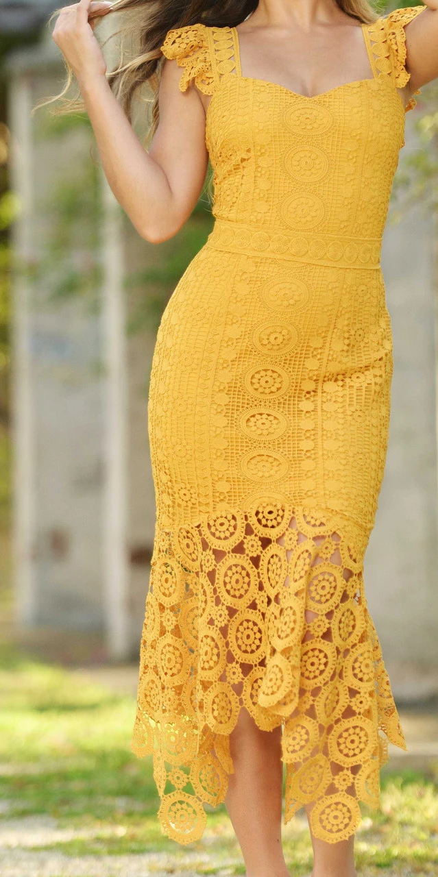 Giselle Dress - Mustard - Image 3