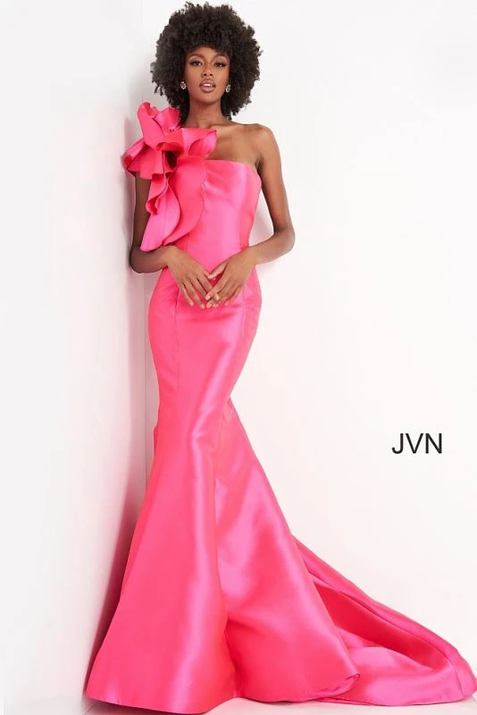 Jovani JVN00650 Ruffle One Strap Dress