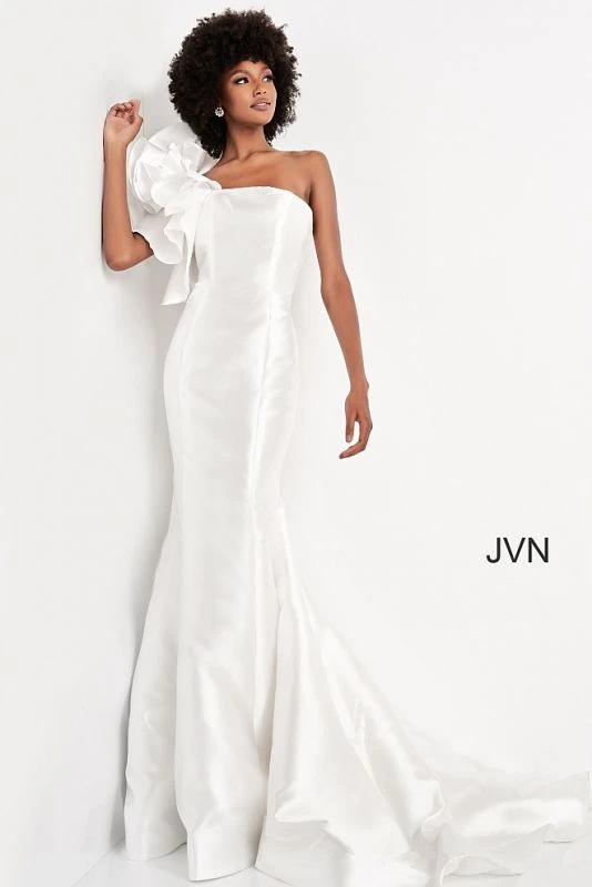Jovani JVN00650 Ruffle One Strap Dress - Image 4
