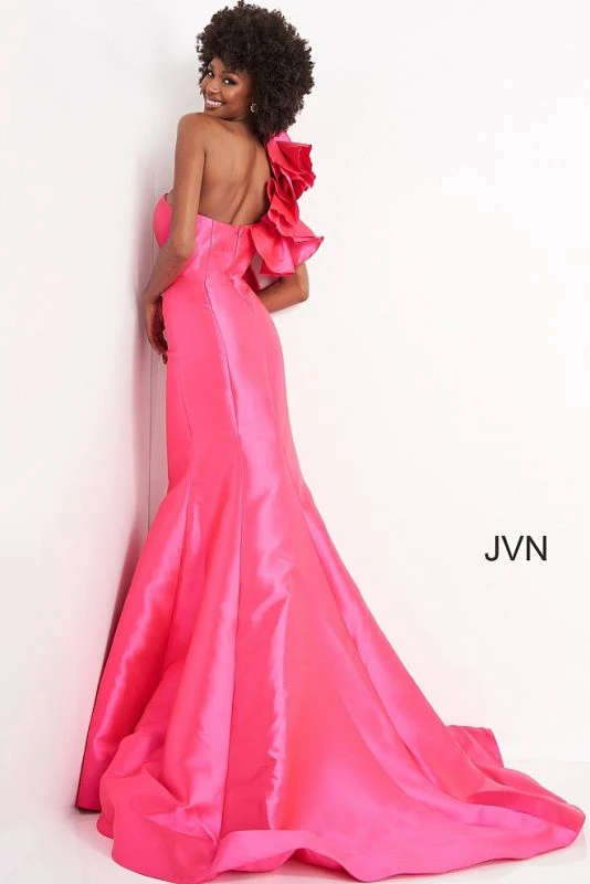 Jovani JVN00650 Ruffle One Strap Dress - Image 2