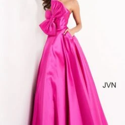 Jovani JVN02526 Front Bow Strapless Dress
