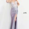 Jovani JVN06454 Waterfall Back High Slit Dress