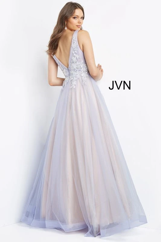 Jovani JVN07638 Sequin Bodice Plunging Neck Dress - Image 8