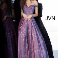 Jovani JVN2013 Off The Shoulder Glitter Dress