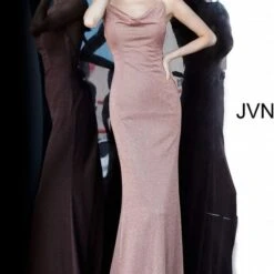 Jovani JVN2375 Cowl Neckline Fitted Dress