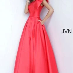 Jovani JVN4355 One Shoulder Pleated Skirt Dress