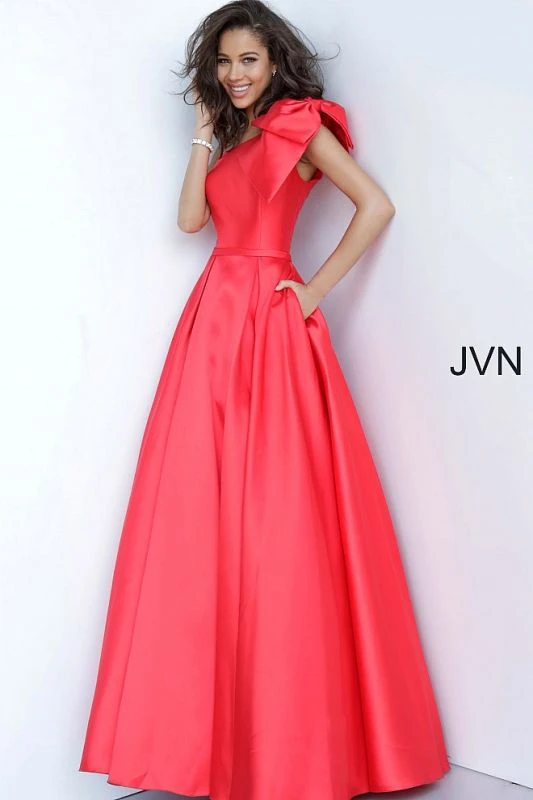 Jovani JVN4355 One Shoulder Pleated Skirt Dress