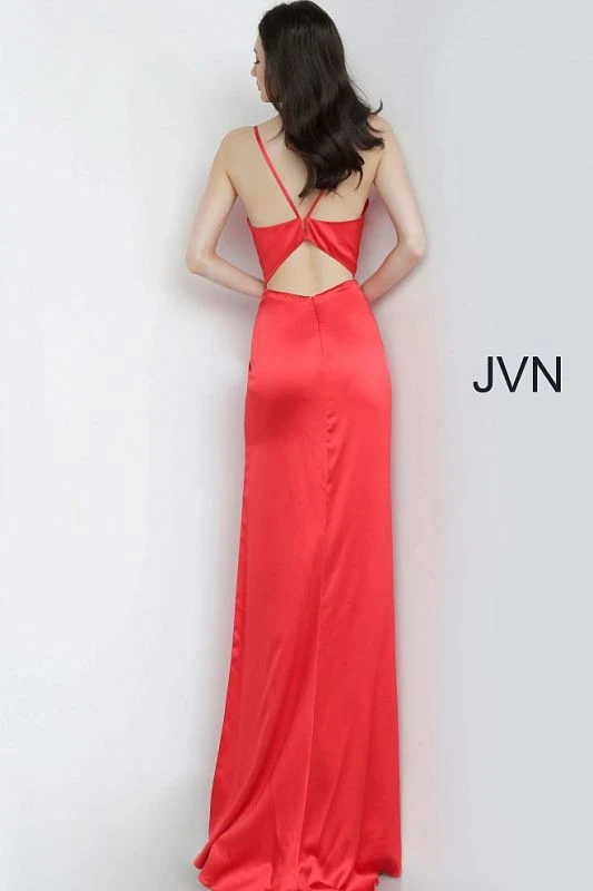 Jovani JVN4390 Cowl Neckline With Slit Dress - Image 3