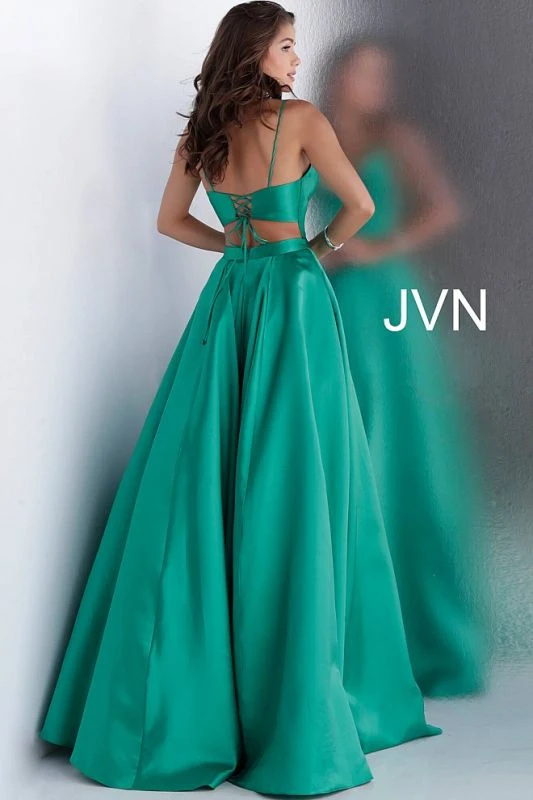 Jovani JVN66673 Lace-Up Back Long Party Dress - Image 2