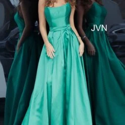 Jovani JVN67858 Pleated Skirt Strapless Dress