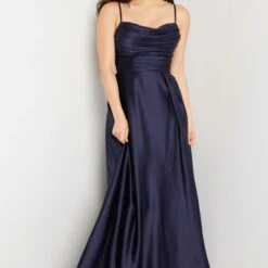 Jovani JVN24333 Pleated Bodice Beaded Neckline Dress