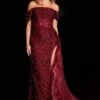 Jovani JVN24596 Side Tail Sequin Dress