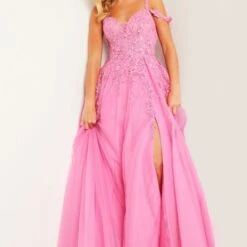 Jovani JVN25826 Floral Bodice One Shoulder Dress