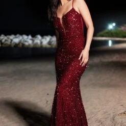 Jovani JVN25908 Illusion Back Sequin Dress