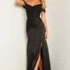 Jovani JVN36402 Lace Corset Slit Skirt Dress