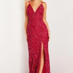 Jovani JVN36437 Strappy Back Sequin Dress