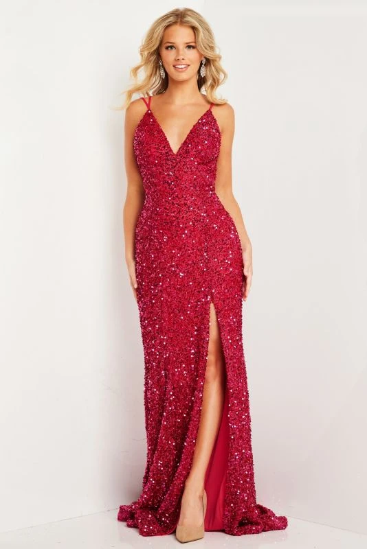 Jovani JVN36437 Strappy Back Sequin Dress