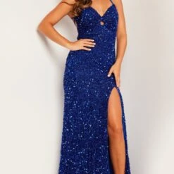 Jovani JVN36440 Keyhole Neckline Sequin Dress