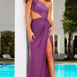 Jovani JVN37445 One Shoulder Cutout Dress