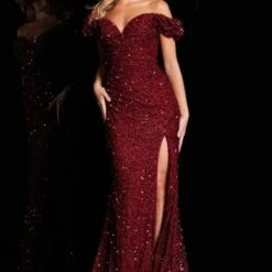 Jovani JVN37517 Off The Shoulder Sequin Dress